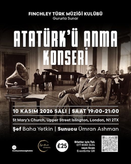 Londra’da Atatürk’ü Anma Konseri Düzenlenece