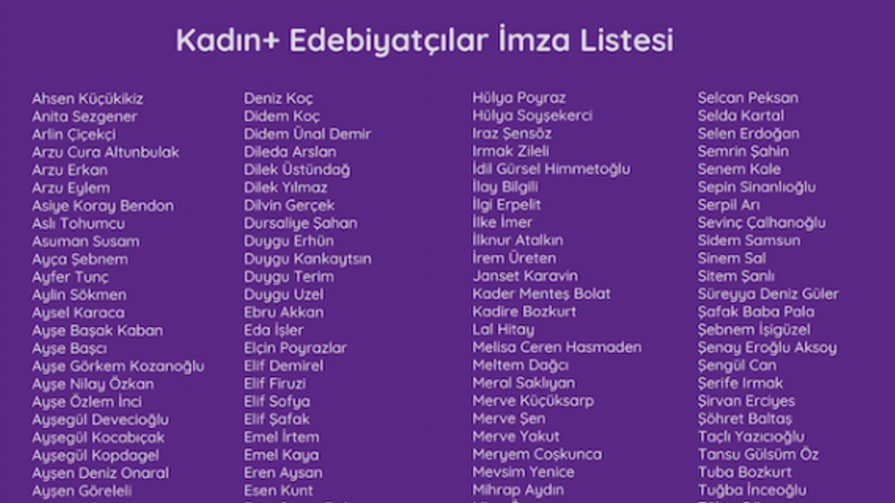 TÜRKİYE’DE KADIN EDEBİYATÇILAR BİR KEZ DAHA YETER DİYOR