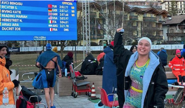 Ultra maraton yüzücüsü Bengisu Avcı,  İtalya'nın Molveno'da dünya rekoru kırdı