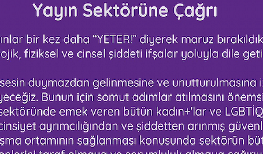 TÜRKİYE’DE KADIN EDEBİYATÇILAR BİR KEZ DAHA YETER DİYOR